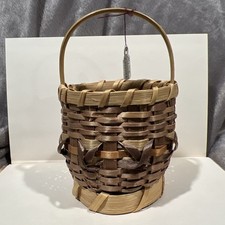 Cherokee Vintage Native American Splint Miniature Tiny Basket picture