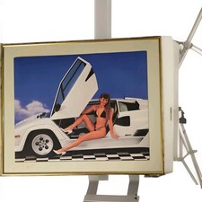 RARE NOS 1987 Ron Kimball LadyLamborghini White Countach 16x20 Print Vault Stock picture