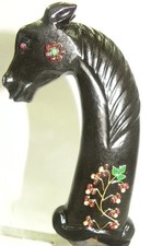 INCREDIBLE RARE JADE DAGGER HANDLE BLACK COLOR JEWELS STUDDED picture