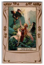 Rhine Gold Wagner Opera Postcard Raphael Tuck Art Nouveau Mermaid Robber picture