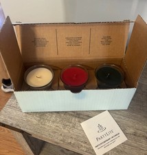 PartyLite P9574 Mini Jar Trio Retired Holiday Spices Pine Berry Candles NIB picture
