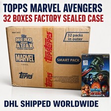 Topps Marvel Avengers 2021 Hero Attax Cards  Factory Sealed Case 32 Smart Boxes picture