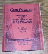 A W Cash Control Valves 1935 Catalog Decatur Illinois Vtg Brochure Scared wn Az picture