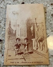 Antique Victorian Trade Card 1880s Anthropomorphic Comic Birds O. Dunham Shirts picture