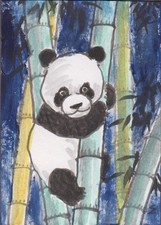 LinLi888 Lin Li's Art ACEO Original Acrylic Painting Panda 26092504 picture