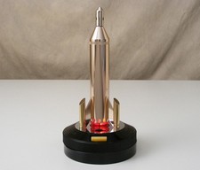 Vintage 60s MCM Space Age BRONICA ROCKET Space Ship Table LIGHTER ~Parts/Display picture