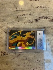 First Print 1999 Pokemon Topps Charizard Rainbow Foil CGC 9 Blue ULTRA LOW POP picture