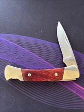 Vintage Buck 503+ Prince Lockback Folding Pocket Knife USA Rosewood picture