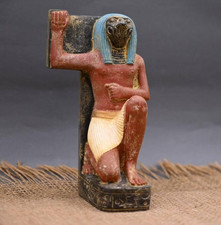 Rare Egyptian Artifacts Of Authentic Pharaonic Statue Of Egyptian God Horus BC picture