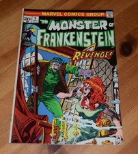 Monster Of Frankenstein #3 Marvel Comics Mike Ploog Bronze Age Horror 1973 picture