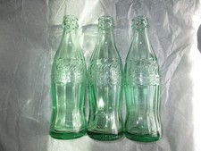3 Vintage Coca Cola 6oz Coke Bottles Marked Chicago ILL on Bottom Collectible picture
