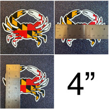 Maryland Flag Blue Crab Weatherproof Vinyl Sticker- 4 Size Options picture