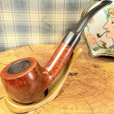 TILSHEAD England “Made by Hand” Bent Billiard - Estate Tobacco Pipe picture