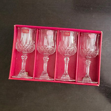 Cristal d'Arques Clear Stemmed Wine Glasses Set of 4 w/ Presentation Box picture