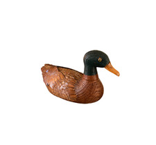 Vintage Lillian Vernon Woven Duck Decoy Basket 3 Piece Mallard Decorative Brown picture