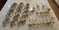 MUSEUM RARE 32 Piece Symphony Set Antique German Mercury Glass Horn Ornaments picture