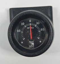 Vintage HAWK Brute AMP Gauge 0-60 Amperes Hot Rod picture