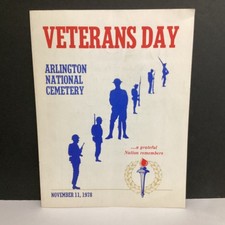 VINTAGE VETERANS DAY PROGRAM ARLINGLINGTON NATIONAL PARK JIMMY CARTER 11-11-1979 picture