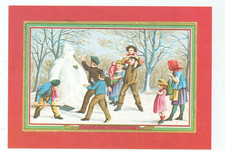 SNOWMAN-THE FESTIVE SNOWMAN-REPRO-ENGLISH CHRISTMAS-4X6--(SNOW-113*) picture