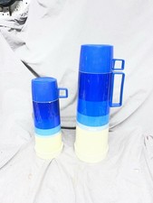 2 Vintage Blue Thermos Brand Thermos’s Good Condition picture