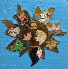 2025 Disney Parks Tangled Complete Set Of 10 15th Anniversary Sun Puzzle Pin picture