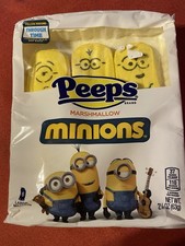 MINIONS Marshmallow PEEPS SEALED Pack VINTAGE 2017 Through Time 6 Large 2.4 Oz picture