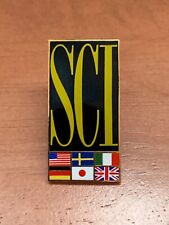 Vintage SCI USA Sweden Italy Germany Japan UK FLAGS PIN picture