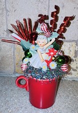 Vintage Lefton December Christmas Angel Assemblage Centerpiece Fiestaware Kitsch picture