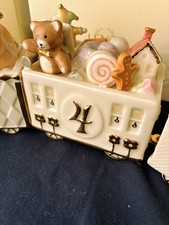 HAPPY BIRTHDAY FABULOUS FOUR LENOX EXPRESS TRAIN FINE CHINA WITH 24k TRIM picture