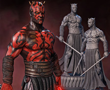 Darth Maul Resin Sculpture Statue Model Kit Star Wars Unpainted/Unassembled picture