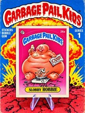 TRUE 1985 SERIES 1 TOPPS GARBAGE PAIL KIDS 26a SLOBBY ROBBIE STICKER CARD RARE picture