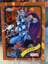 Topps 2025 Marvel Chrome Thor 12/25 True Orange Refractor Very Clean picture