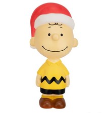Blow Mold Decor Charlie Brown with Santa Hat 22 in NEW picture