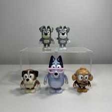 RARE Bluey 5-Piece Figure Lot - VERY RARE Terriers, Winton & Missy, Nana Chris picture