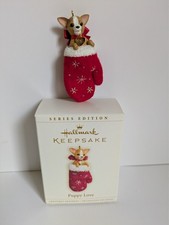 Hallmark 2006 Puppy Love Chihuahua in stocking ornament 16th in series picture