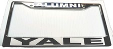 YALE/ALUMNI-College License Plate Frame, Polished Chrome- picture