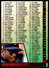 1997 Upper Deck SP Ken Griffey Jr. Mariners Set Checklist #183 picture
