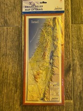 Israel Judaica Souvenir Relief Map Of Israel 30/10 cm Size picture