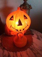 VTG. Halloween JOL/ Cat Pumpkin Electric Blowmold-Bayshore picture