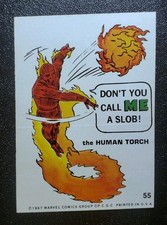 1967 Marvel Super Heroes Sticker Trading Card Philadelphia G #55 THE HUMAN TORCH picture