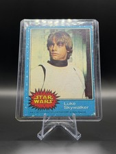 Topps 1977 Star Wars Series 1 Luke Skywalker Card 1 Blue picture