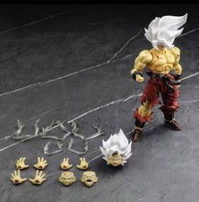 NT 1/12 shf  Goku 3.0 Battle Damaged Unyielding Spirit White hair Action Figure picture