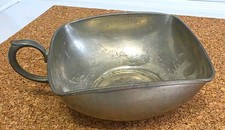 VTG Royal Holland Pewter Square Mid 20th Century Porringer Bowl Made In Holland picture