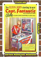 Metal Sign - 1976 Elton John for Bally Pinball Machines- 10x14 inches picture
