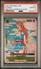 2024 ONE PIECE JAPANESE PROMOS #101 O-NAMI 2ND ANV. COMPLETE GUIDE PSA 10 picture