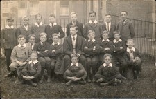 Lowestoft England Students Class Portrait c1900s-10s Real Photo Vintage Postcard picture
