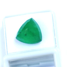 11.25 Ct Natural Colombian Green Emerald Certified Trillion Cut Loose Gemstone picture