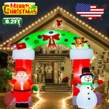 8.2FT Christmas Giant Inflatable Santa Claus & Archway for Outdoor Indoor Garden picture