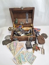 Antique To Vintage Treasure Chest Junk Drawer Lot Keepsakes Neat Finds picture