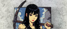 Anime Miner Girl Enamel Pin Metal Badge picture